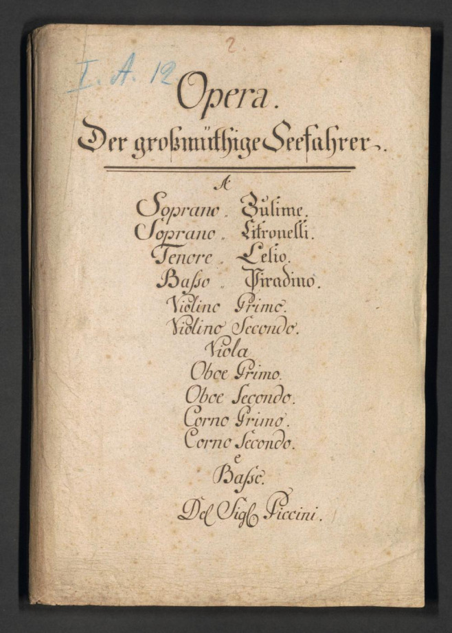 Opera Der Grossmüthige Seefahrer