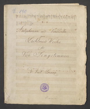 Antiphonen und Versiceln zur Lichtmiss Weihe