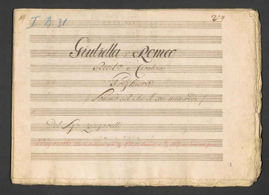 Recit. e Cavatina "Giulietta e Romeo"