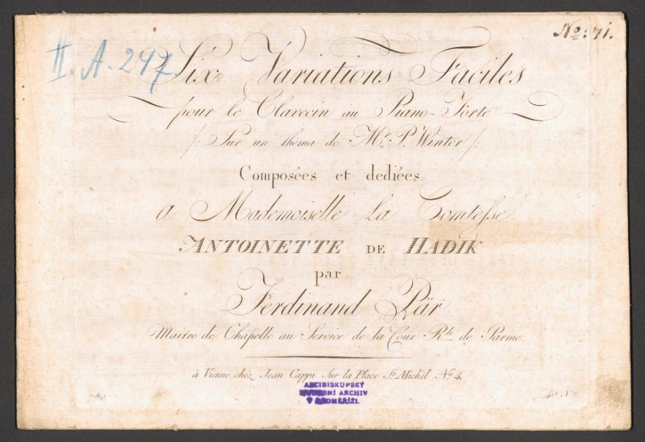 Six Variations Faciles. Sur un thema de P. Winter