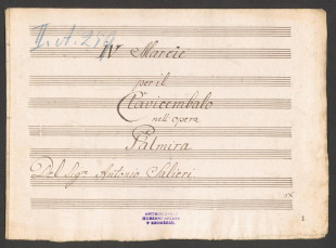 Ouvertur samt IV. Marsch: Aus der Opera "Palmira"