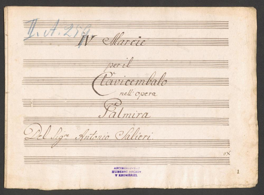 Ouvertur samt IV. Marsch: Aus der Opera "Palmira"