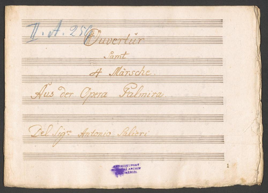 Ouvertur samt IV. Marsch. Aus der Opera "Palmira"