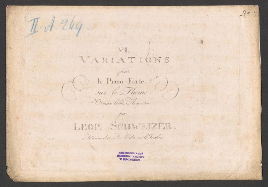 VI. Variations. Sur le Théme: O! mein lieber Augustin