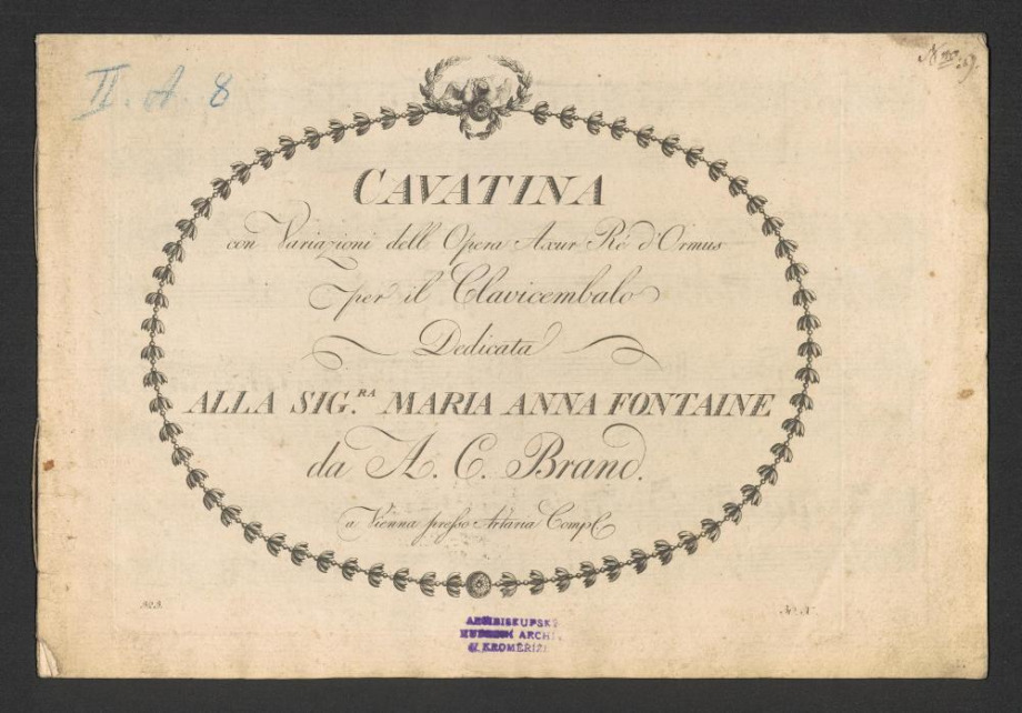 Cavatina con Variazioni dell Opera "Axur ré d'Ormus"