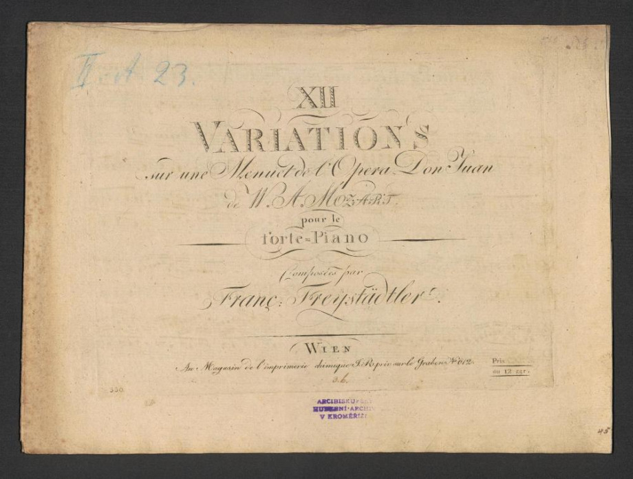 XII. Variations sur une Menuet del Opera Don Juan