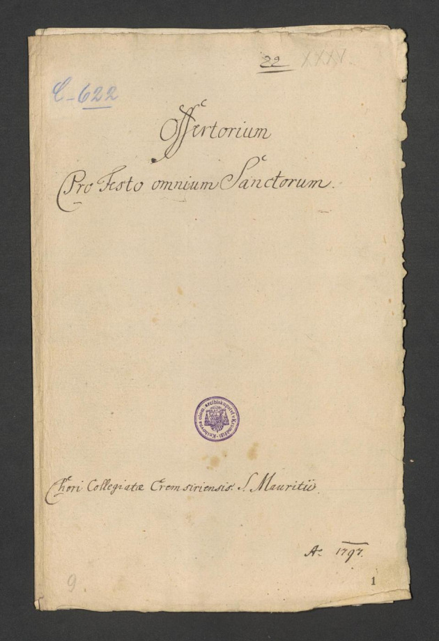 Offertorium pro festo omnium Sanctorum