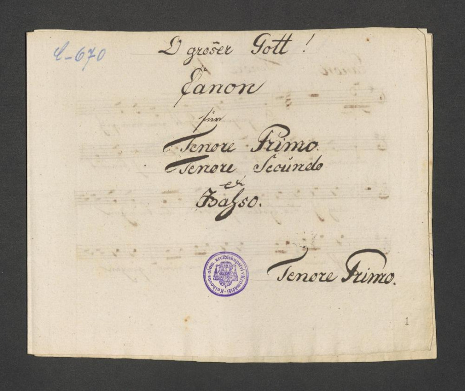 Canon, O grosser Gott!