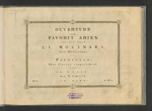 Ouverture und Favorit Arien aus der Oper La Molinara