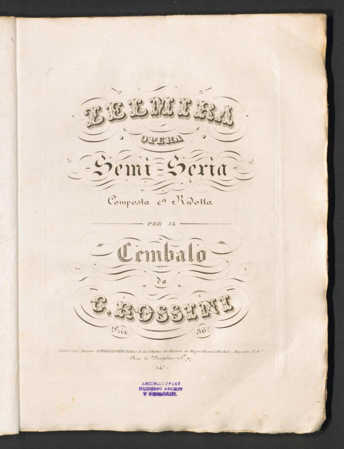 Zelmira, Opera