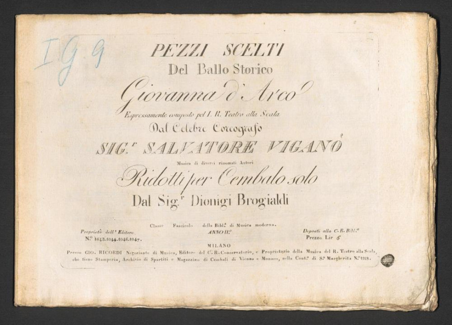 Pezzi scelti del baloo storico "Giovanni d'Arco"