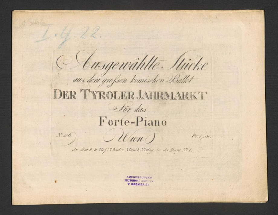 Ausgewählte Stücke a.d. Ballet "Der tyroler Jahrmarkt" 