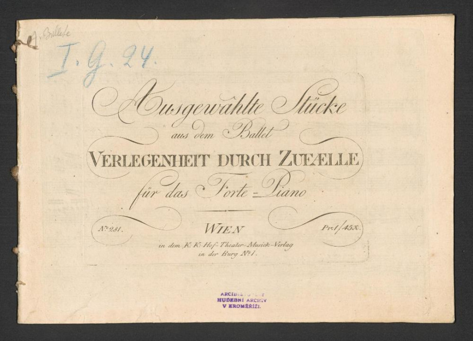 Ausgewählte Stücke a.d. Ballet "Verlegenheit durch Zufaelle"