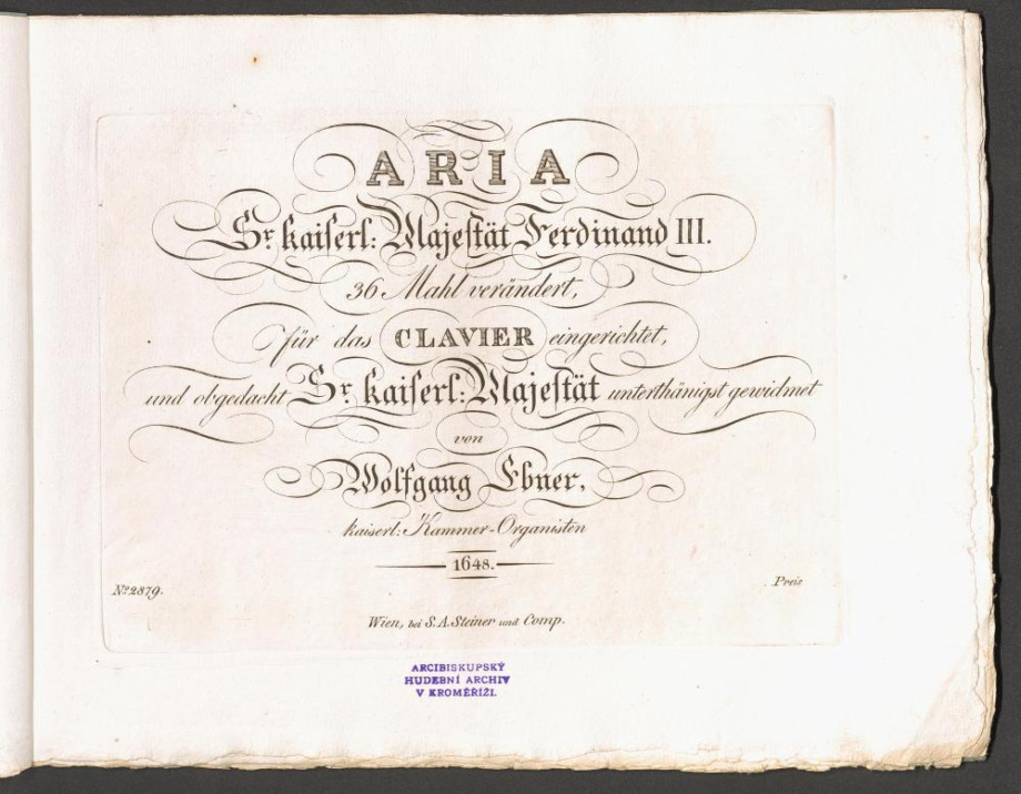 Aria Sr. Kaiserl. Majästät Ferdinand III.