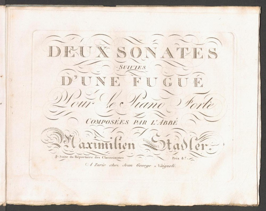 Deux Sonates Suivies D'une Fugue
