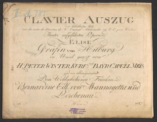 Opera "Elise Gräfin von Hilburg"