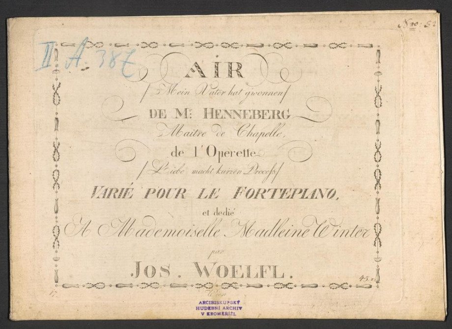 Air "Mein Vater hat g'wonnen" De l'Operette "Liebe macht kurzen Process"