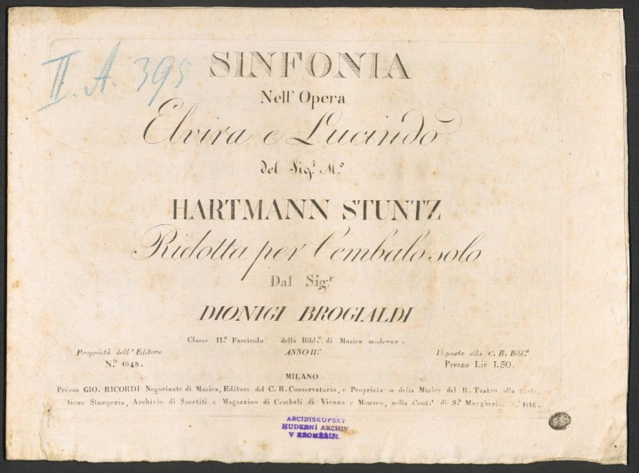 Sinfonia Nell'Opera "Elvira e Lucindo"