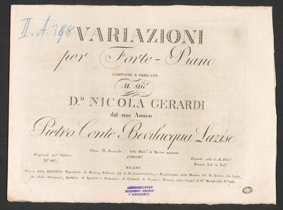 Variazioni per forte-piano 