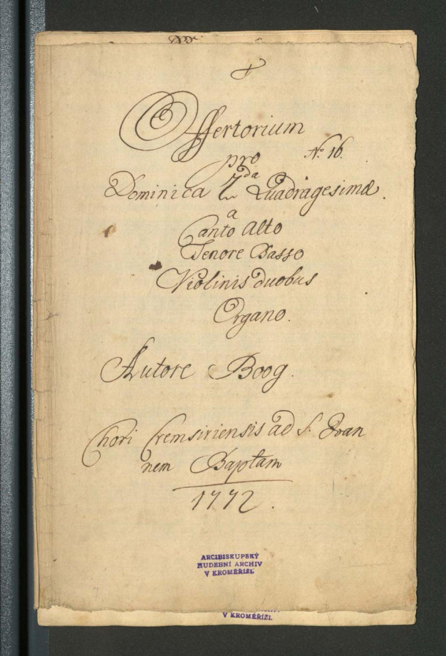 Offertorium pro Dominica 2.[da] quadragesime