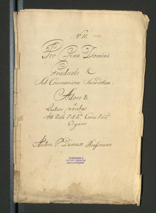 Pro Coena Domini Graduale, sub Communione Sacerdotum: Adoro te