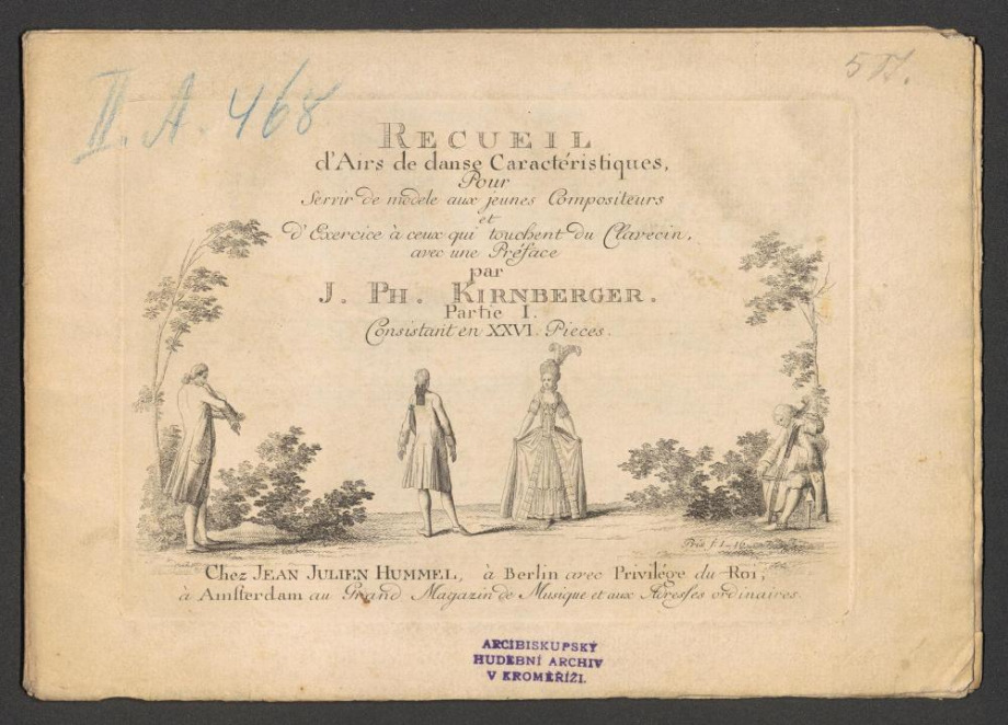 Recueil d'Airs de danse Caractéristiques, Partie I.
