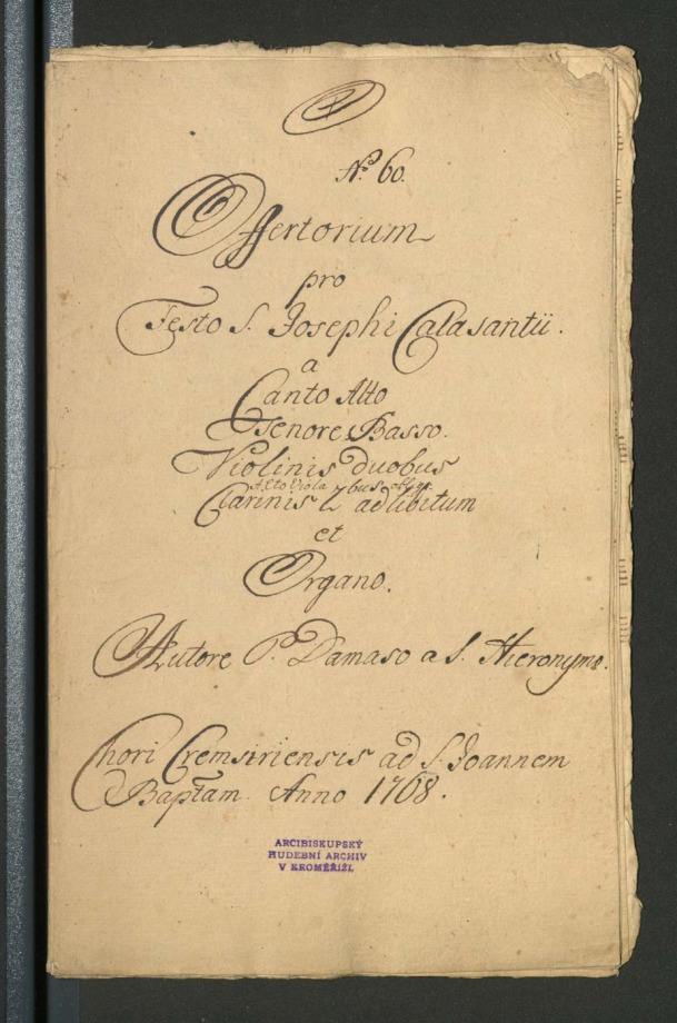 Offertorium pro festo S. Josephi Calasantii
