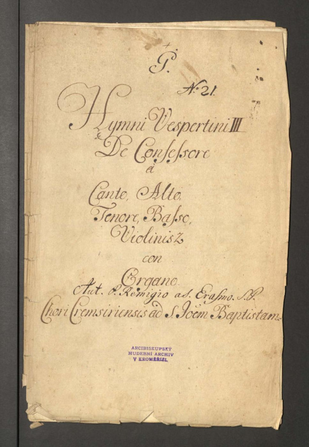 Hymni Vespertini III. De Confessore