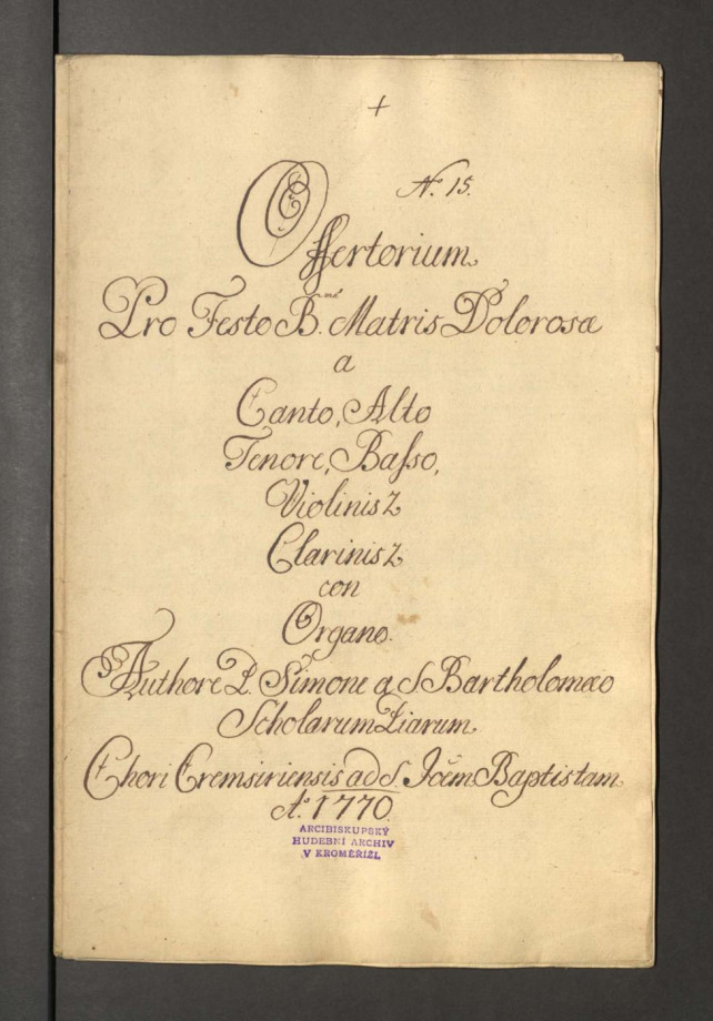 Offertorium pro festo B. Matris Dolorosa