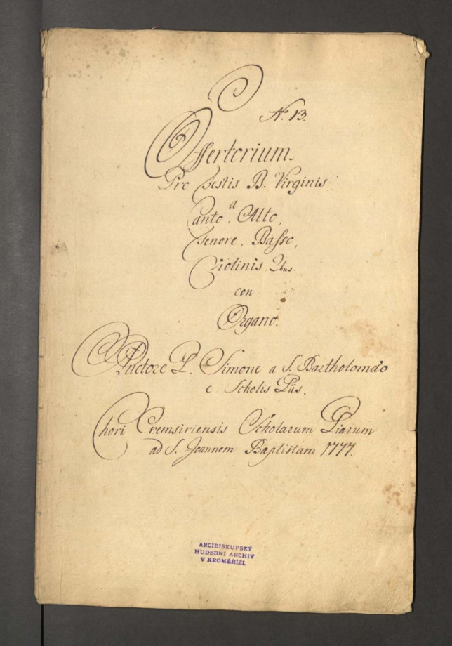 Offertorium pro Festis B. Virginis