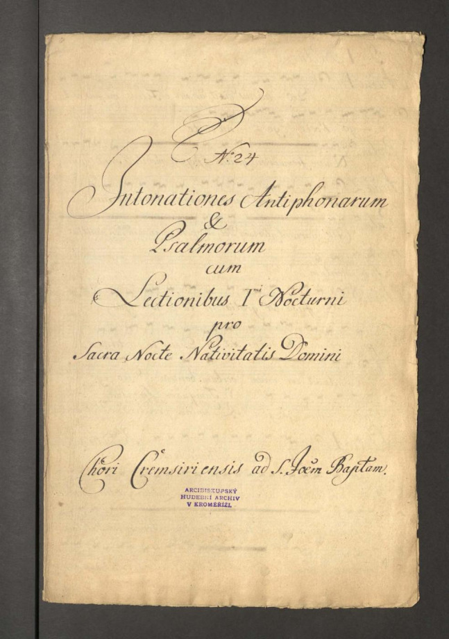 Intonationes Antiphonarum et Psalmorum cum Lectionibus Imi Nocturni pro Sacra Nocte Nativitatis Domini