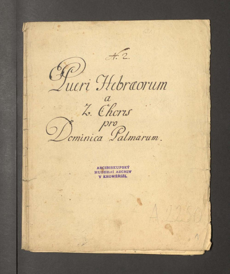 Pueri Hebracorum á 2 Choris pro Dominica Palmarum