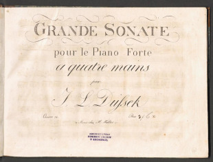 Grande Sonate pour le Piano Forte a quatre mains Oeuvre 72