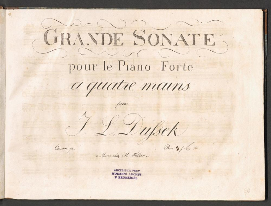 Grande Sonate pour le Piano Forte a quatre mains Oeuvre 72