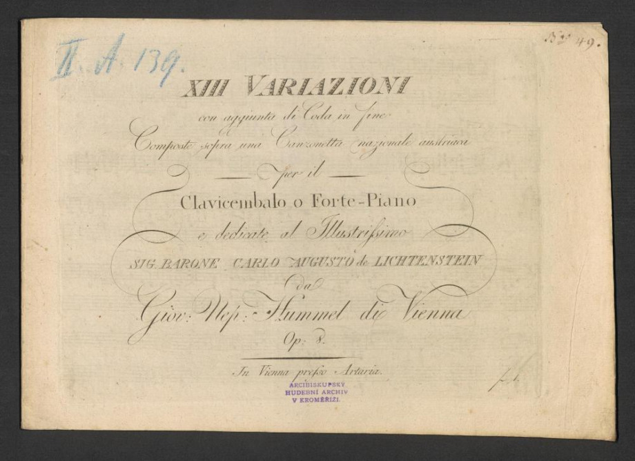 XIII. Variazioni