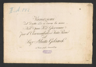Variazioni. Nell'Opera Il D. Giovanni