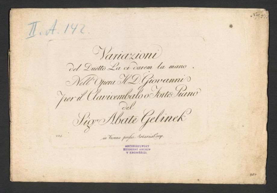 Variazioni. Nell'Opera Il D. Giovanni