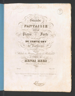 Grande Fantaisie. Sur des motives "du Comte ory de Rossini"