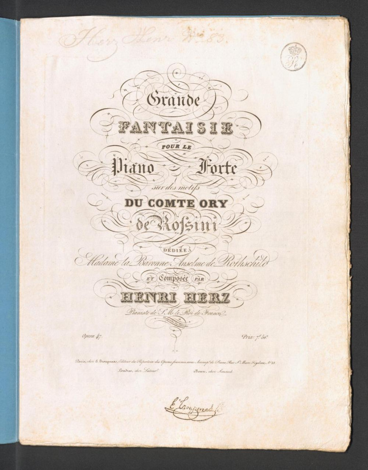 Grande Fantaisie. Sur des motives "du Comte ory de Rossini"