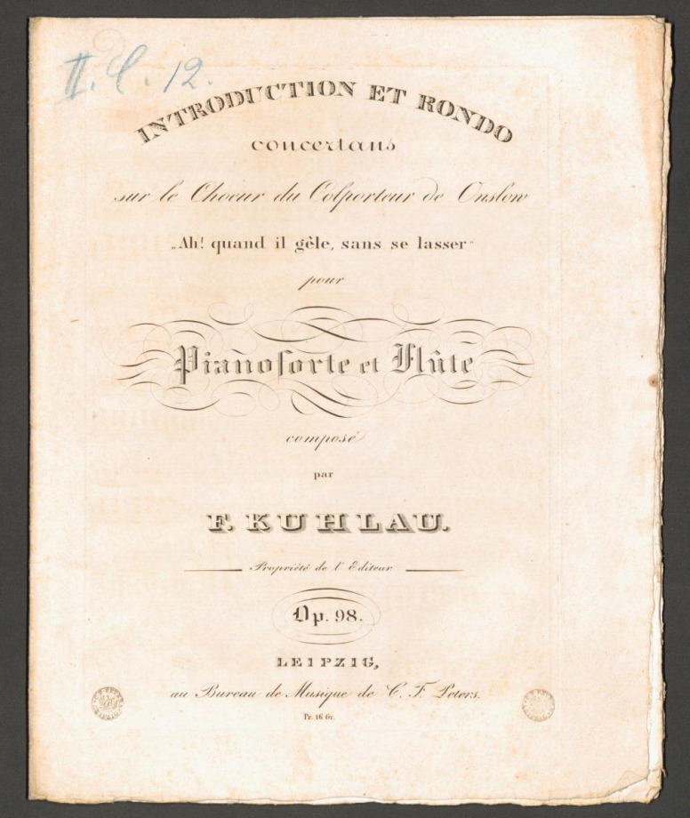 Introduction et Rondo concertans sur le Choeur Colporteur de Onslow