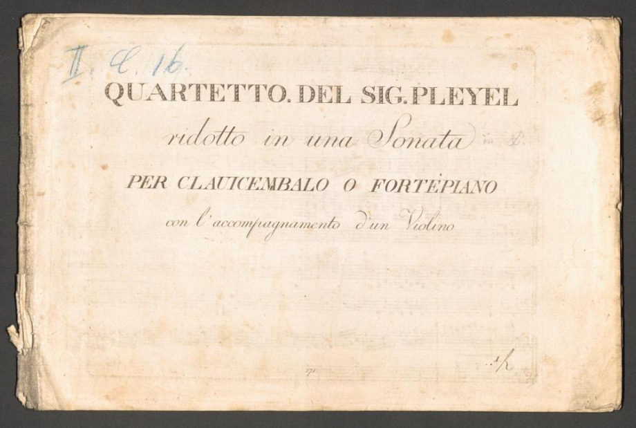 Quartetto, ridotto in una Sonata