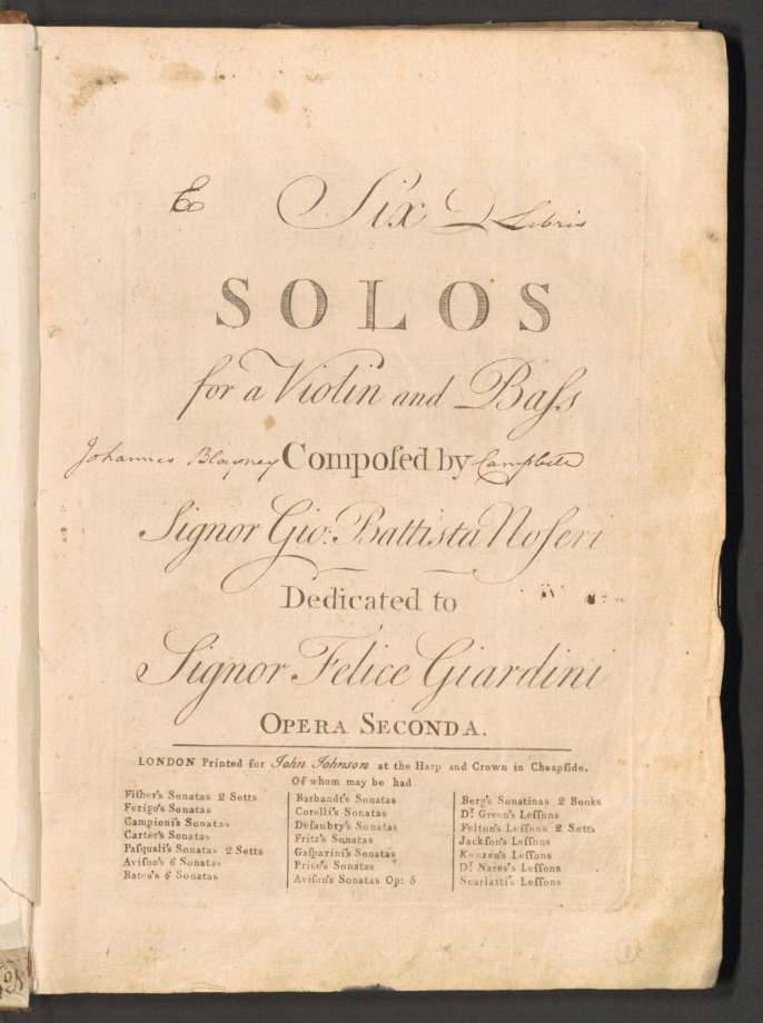 Six SOLOS for a Violin and Bass 