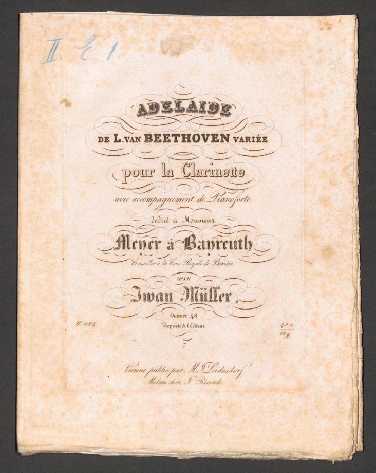 Adelaide de L. van Beethoven variée, Op. 48