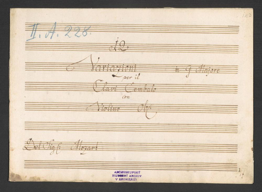 12. Variazioni in G Majore