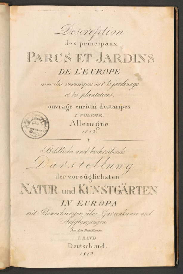 Description des principaux PARCS ET JARDINS DE L’EUROPE
