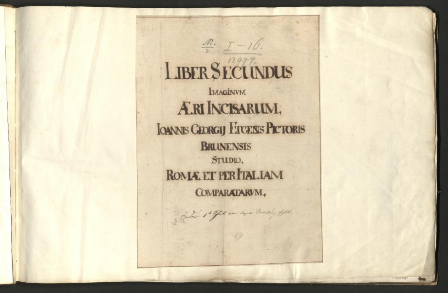 IMAGINVM AERI INCISARUM IOANNIS GEORGIJ ETGENS PICTORIS BRUNENSIS STUDIO