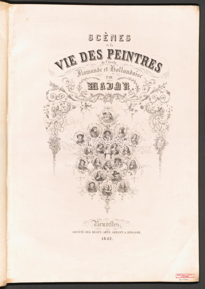 Scènes de la vie des peintres de l'école Flamande et Hollandaise 