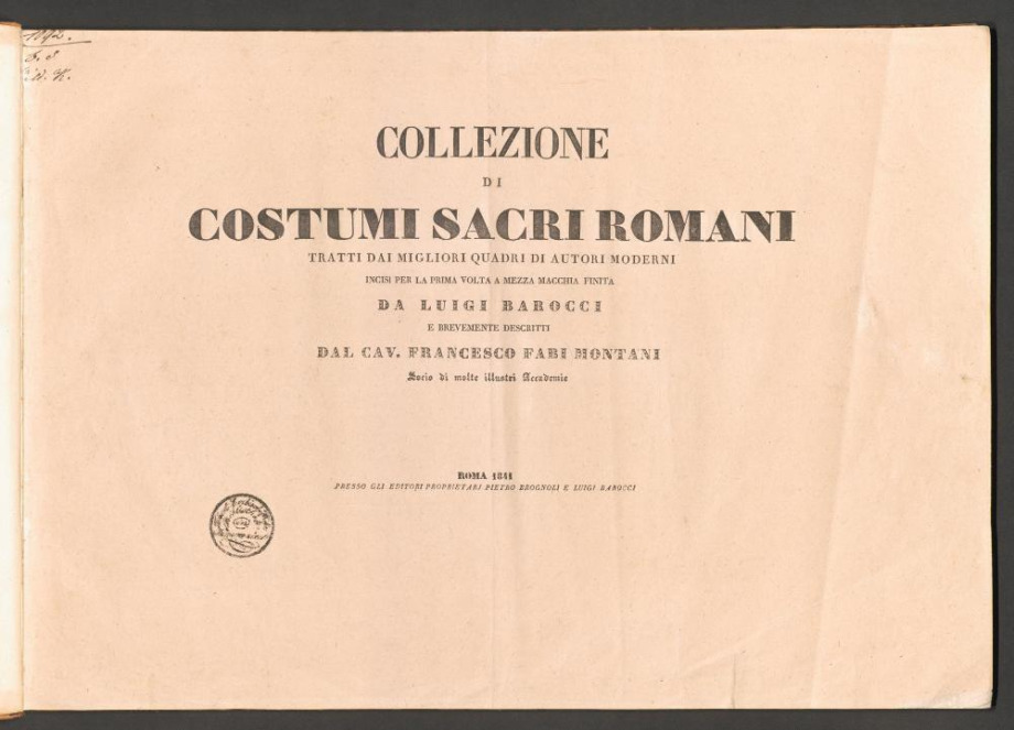 COLLEZIONE DI COSTUMI SACRI ROMANI