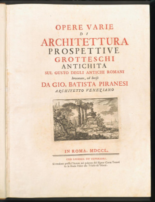 OPERE VARIE DI ARCHITETTURA PROSPETTIVE GROTTESCHI ANTICHITA