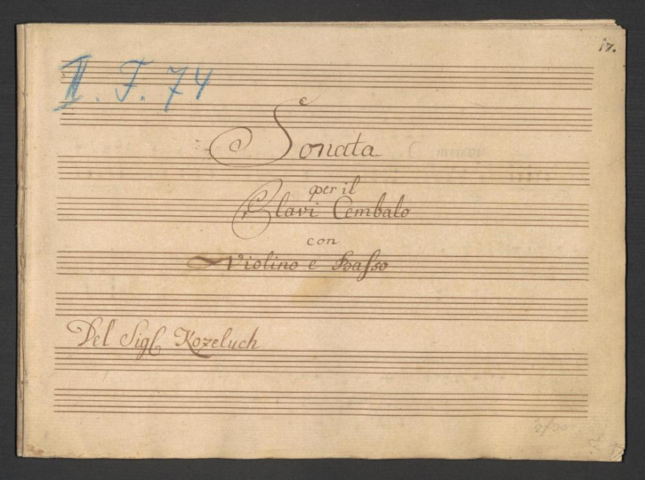 Sonata per il Clavi Cembalo con Violino e Basso